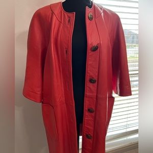 Red Leather Jacket - Vintage